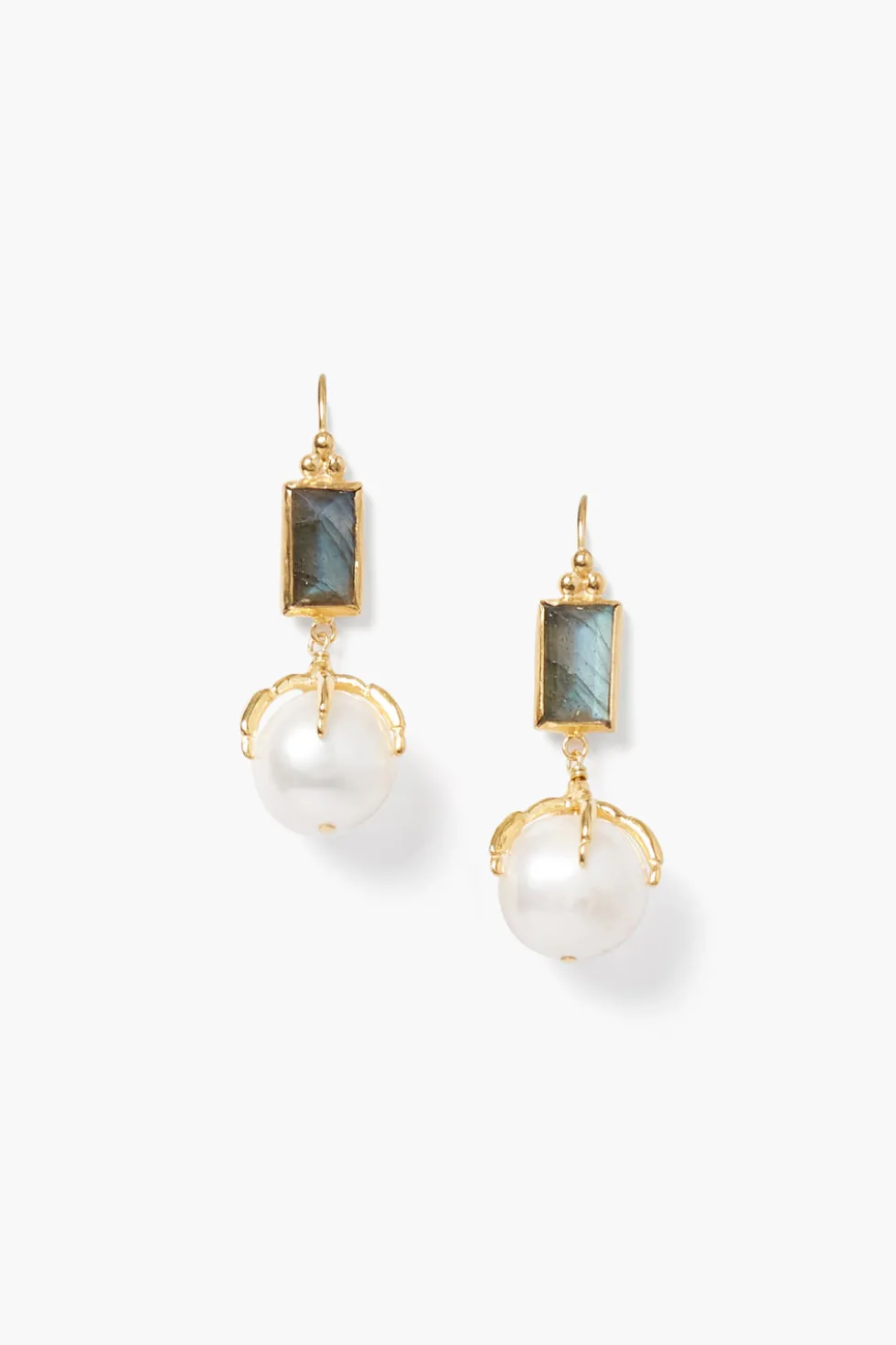 Lark Earrings White Pearl Mix