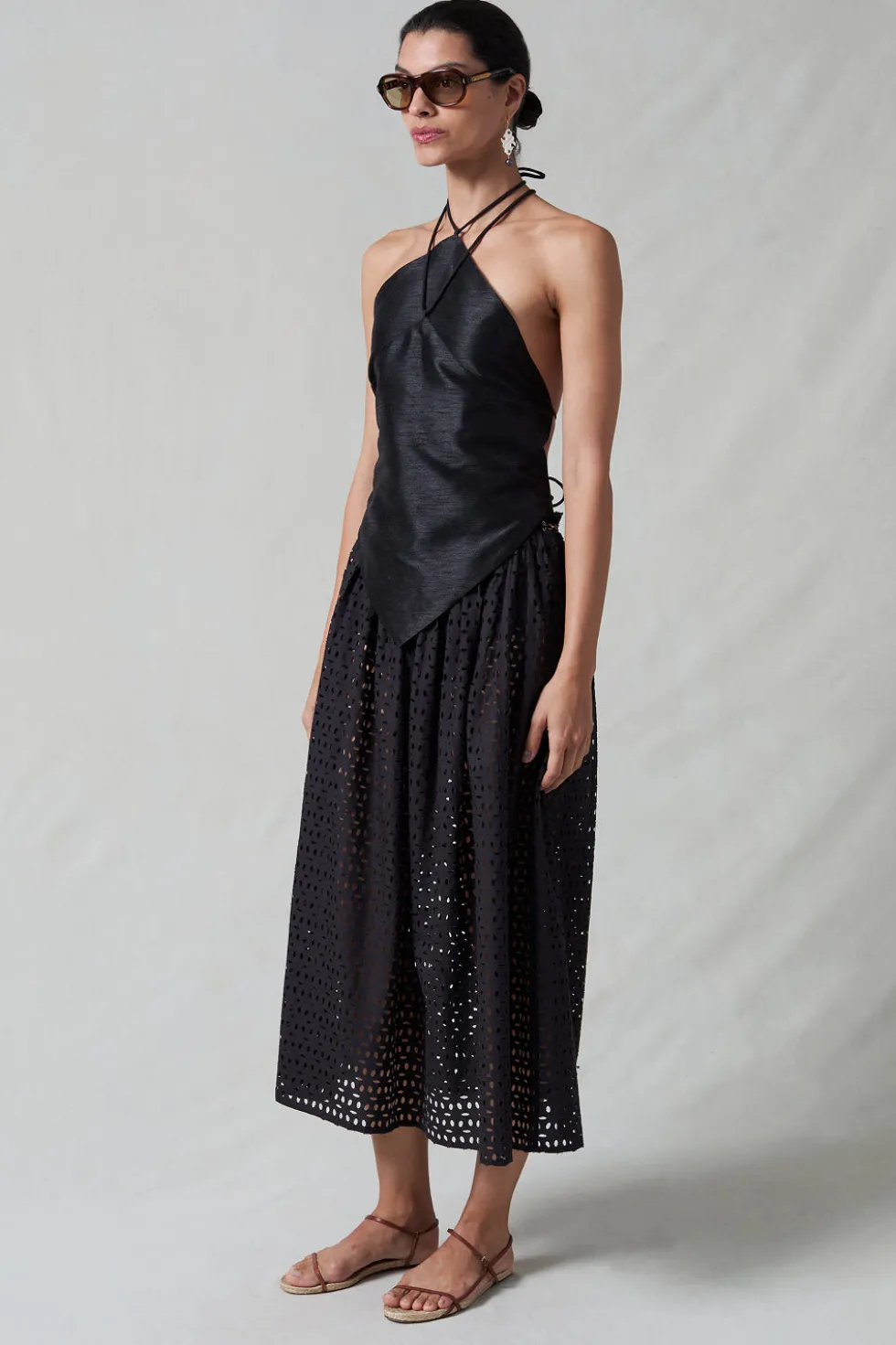 Laser Cut Ballet Skirt Black