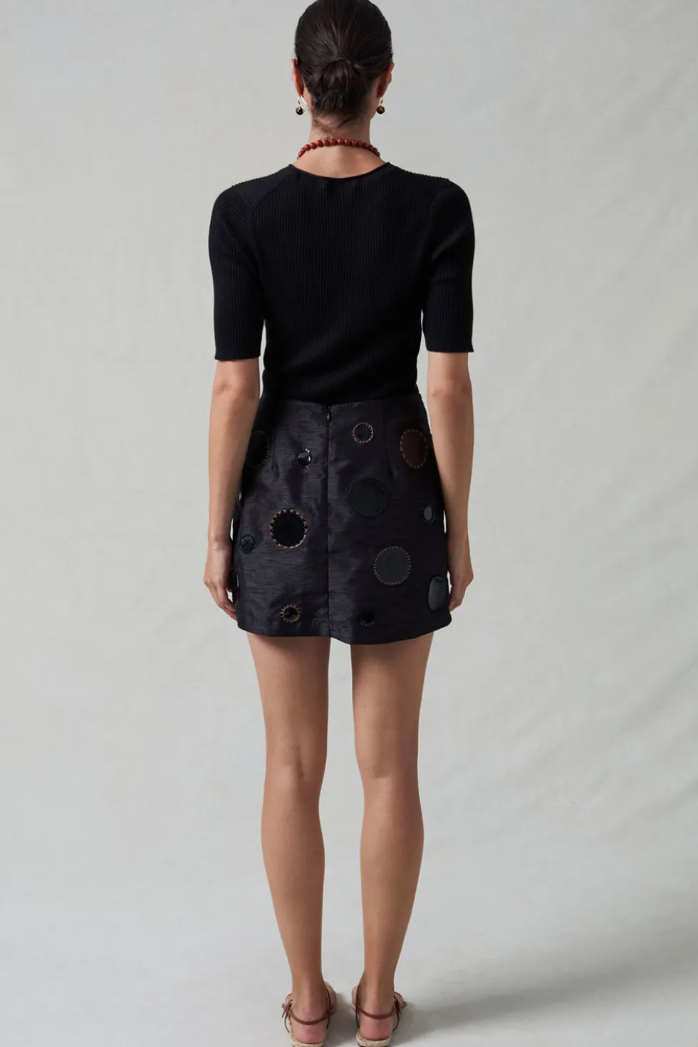 Mirror Mini Skirt Black
