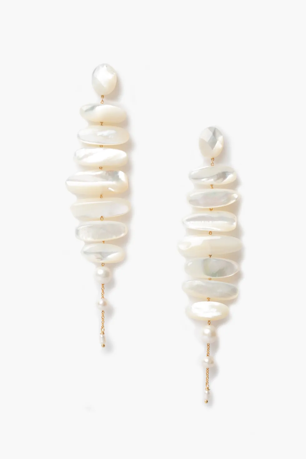 Mizumi Earrings White MOP