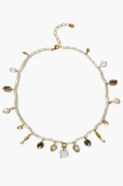 Nautilus Charm Necklace White Mix