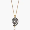 Nautilus Pendant Necklace Black MOP