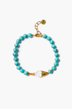 Orris Charm Anklet Turquoise