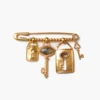 Padlock Brooch Yellow Gold