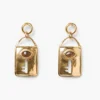 Padlock Earrings Gold
