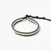 Paracord Wrap Anklet White Pearl