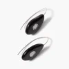 Pebble Earrings Black Horn