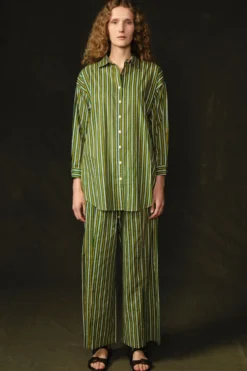 Pinstripe Printed Set Yellow