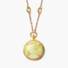 Pocket Watch Necklace Jasper