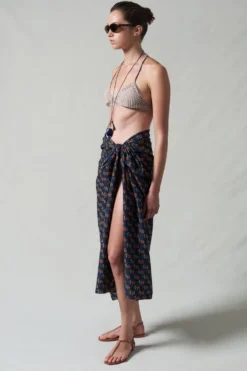 Rose Printed Sarong Midnight
