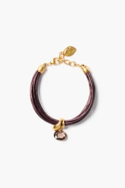 Serpentine Cord Bracelet Smoky Quartz
