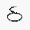 Sterling Silver Single Wrap Bracelet Black