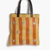 Striped Market Tote Bag Orange