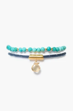 Surf Anklet Set Turquoise