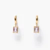 Tabby Hoop Earrings Amethyst