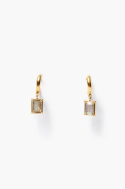 Tabby Hoop Earrings Labradorite
