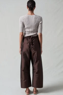 Techno Taffeta Barrel Pant Chocolate