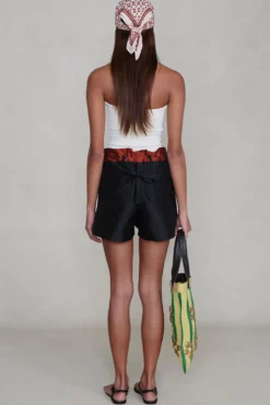 Techno Taffeta Two Tone Short Black