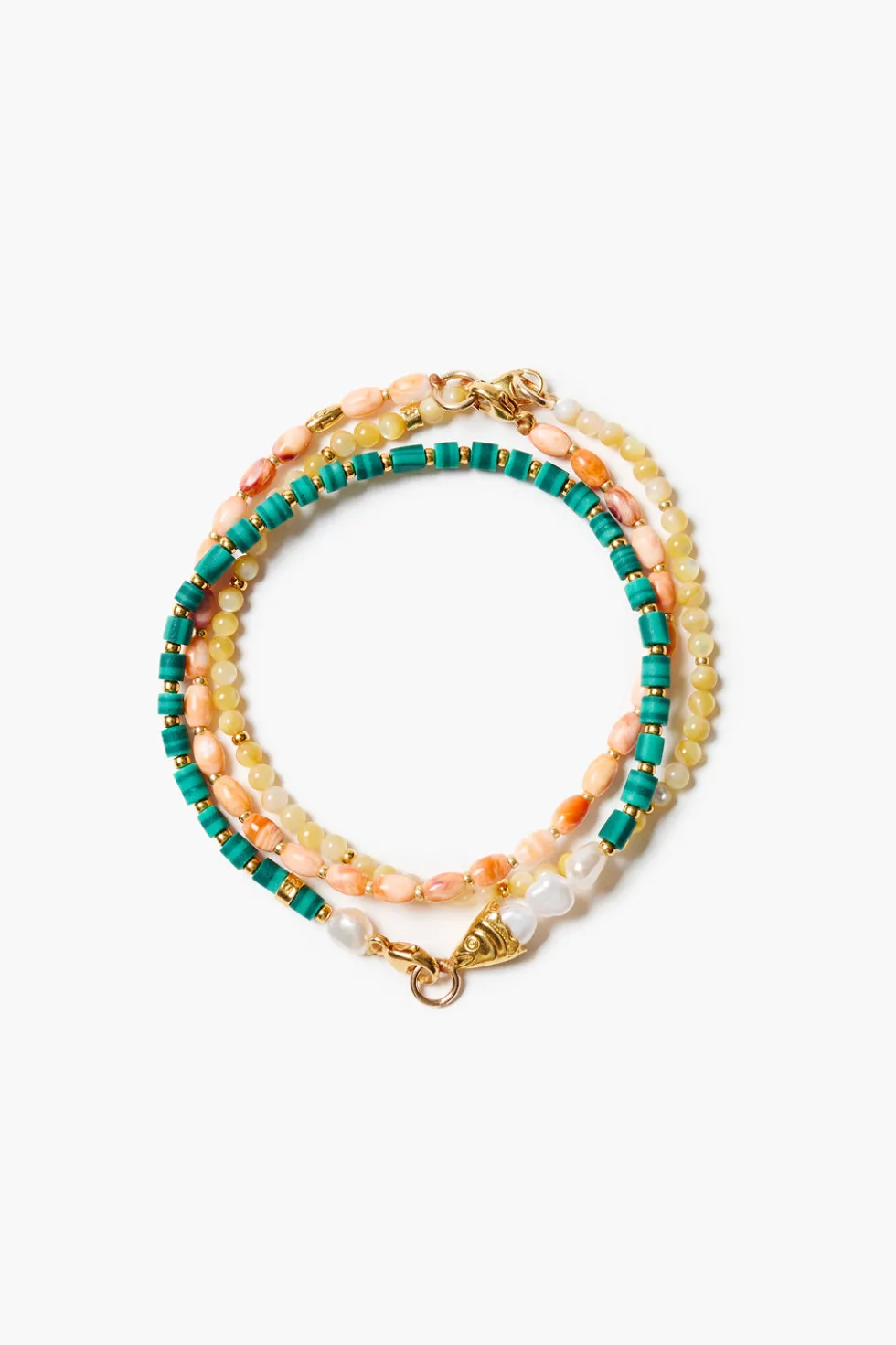 Trio Friendship Bracelet Set Malachite