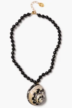 Turbo Shell Necklace Onyx