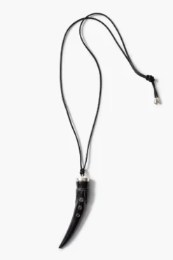 Tusk Charm Necklace Black