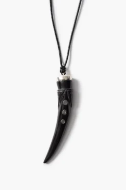 Tusk Charm Necklace Black