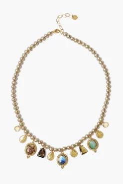 Vignette Charm Necklace Multi