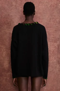 Whipstitch Sweater Black