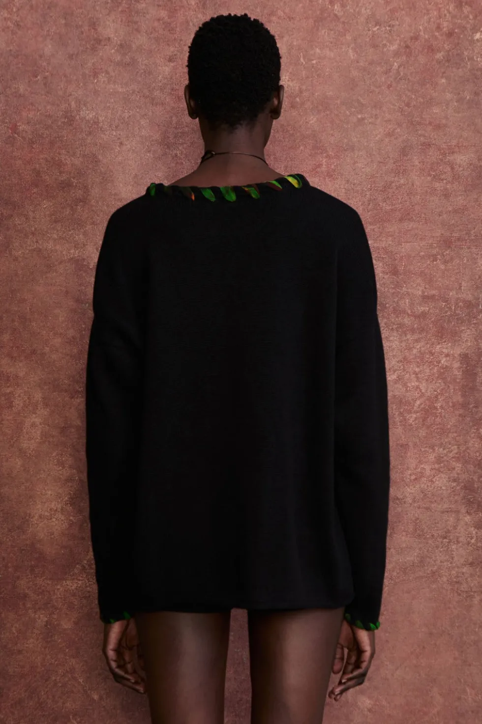 Whipstitch Sweater Black