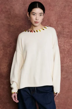 Whipstitch Sweater Eggshell
