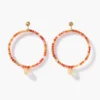 XL Tide Hoop Earrings Carnelian