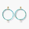 XL Tide Hoop Earrings Turquoise